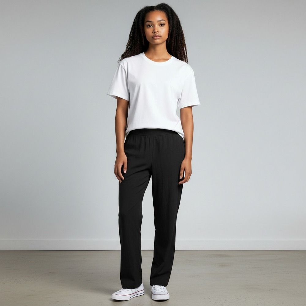 Eileen Fisher Graphite Linen Viscose Stretch Straight Side Zip Pants 10 NEW